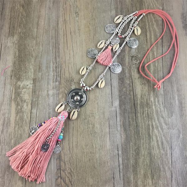 new fashion boho all-match sweater chain necklace tassel alloy around long pendants for women jewelry gift, Silver
new fashion boho all-match sweater chain necklace tassel alloy around long pendants for women jewelry gift, Silver