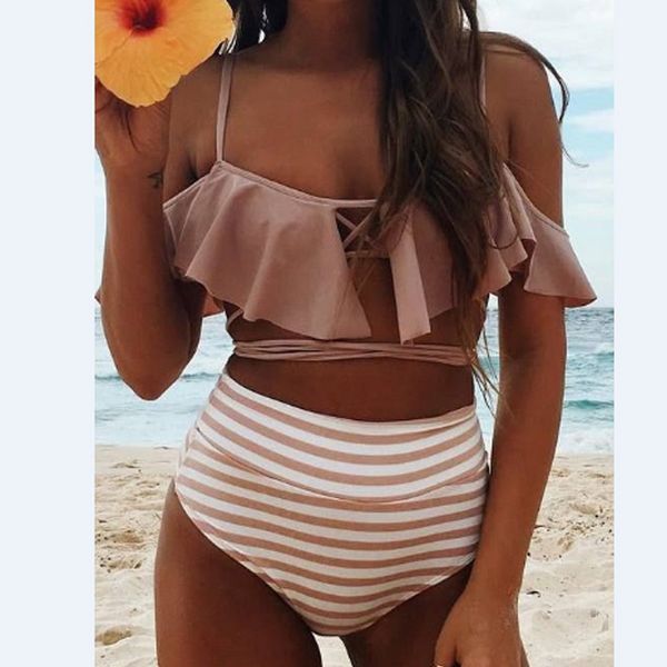 2019 bikini women ruffle solid color swimwear bikini cross up swimsuit ladies push-up beachwear two-piece sexy
2019 bikini women ruffle solid color swimwear bikini cross up swimsuit ladies push-up beachwear two-piece sexy