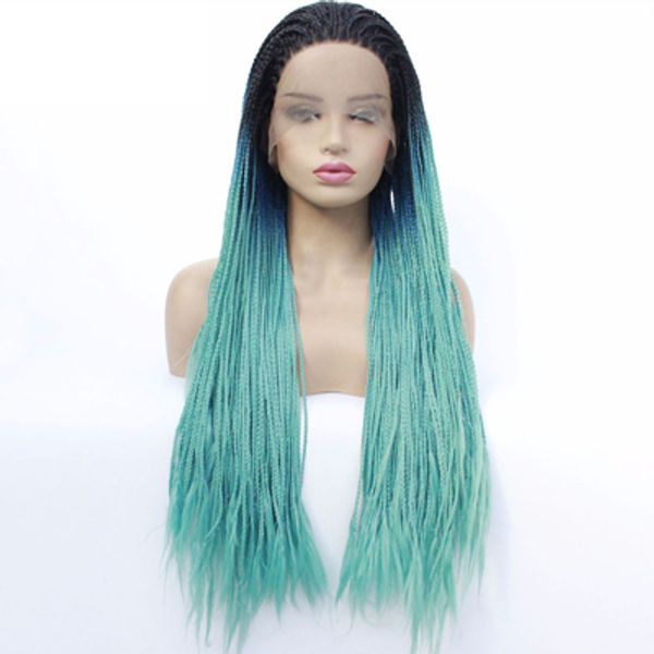 braided lace front wigs ombre grey hair for women synthetic heat resistant long braids wig glueless half hand tied, Black
braided lace front wigs ombre grey hair for women synthetic heat resistant long braids wig glueless half hand tied, Black