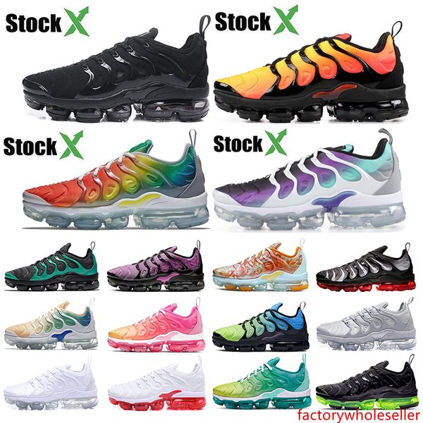 stock x tn plus rainbow mens womens running shoes bumblebee sunset active fuchsia eagles triple black white women sports sneakers size 36-45
stock x tn plus rainbow mens womens running shoes bumblebee sunset active fuchsia eagles triple black white women sports sneakers size 36-45