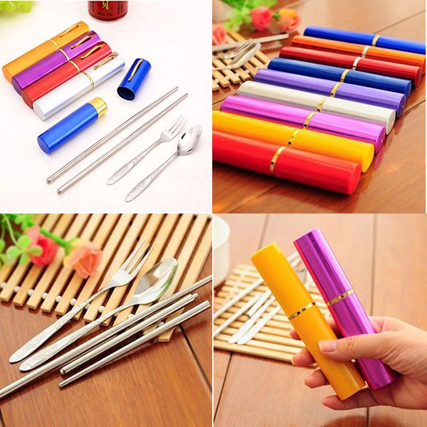 3 in 1 aluminum case stainless steel portable fork sets cookware set cubiertos camping chopsticks spoon sports tableware cutlery
3 in 1 aluminum case stainless steel portable fork sets cookware set cubiertos camping chopsticks spoon sports tableware cutlery