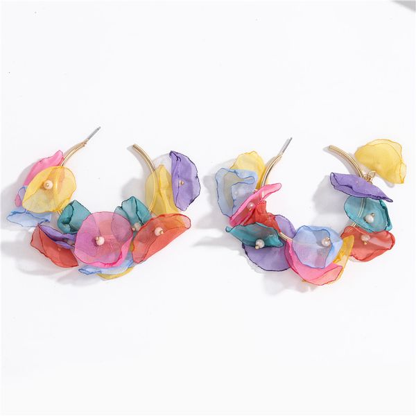2020 spring trendy gold handmade colordul chiffon fabric flower pearl bead hoop earrings korean fashion chic women party jewelry, Golden;silver
2020 spring trendy gold handmade colordul chiffon fabric flower pearl bead hoop earrings korean fashion chic women party jewelry, Golden;silver
