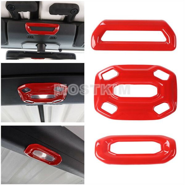red inner roof reading light cover trim for jeep wrangler jl 4-door 2018-2019
red inner roof reading light cover trim for jeep wrangler jl 4-door 2018-2019