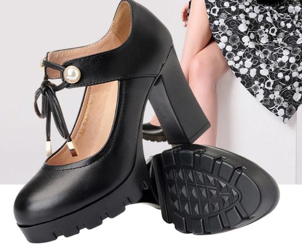 2019 women's shoes in spring and autumn with new style high heel coarse heel round head waterproof table @w164, Black
2019 women's shoes in spring and autumn with new style high heel coarse heel round head waterproof table @w164, Black