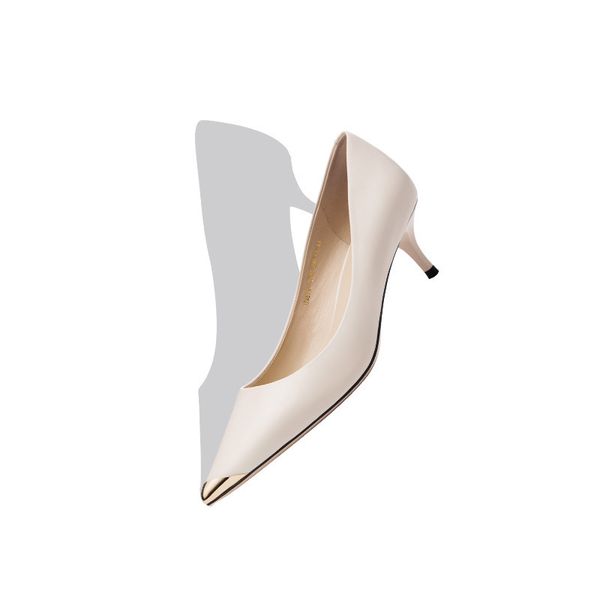 2020 genuine leather pointed single heels fine with fetal cow low help women's work shoes, Black
2020 genuine leather pointed single heels fine with fetal cow low help women's work shoes, Black