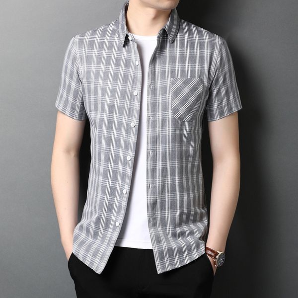 men's plaid short-sleeved shirt summer new half-sleeved thin section shirt casual men's clothing young wild, White;black
men's plaid short-sleeved shirt summer new half-sleeved thin section shirt casual men's clothing young wild, White;black