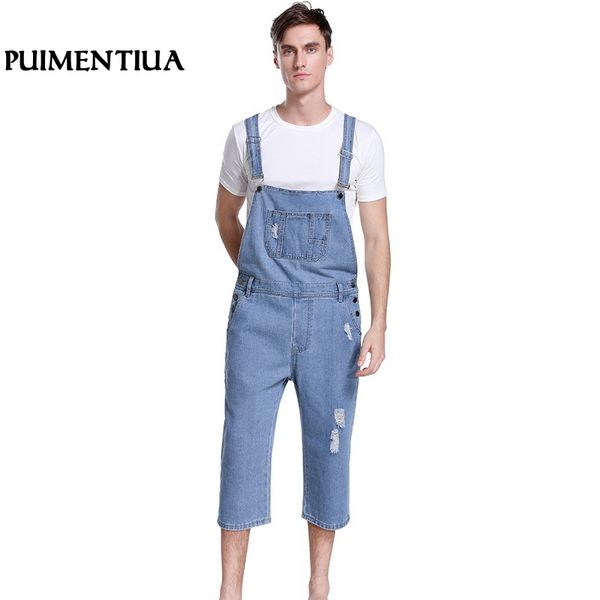 puimentiua 2019 men's denim bib overall stain wrinkle resistant multiple tool pockets soft lightweight hole calf length jeans, Blue
puimentiua 2019 men's denim bib overall stain wrinkle resistant multiple tool pockets soft lightweight hole calf length jeans, Blue