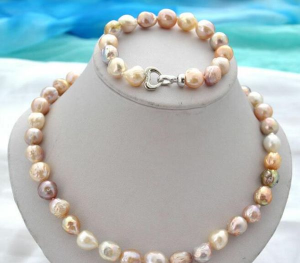 18" 11-13mm baroque white baby pink purple reborn keshi pearl necklace bracelet, Silver
18" 11-13mm baroque white baby pink purple reborn keshi pearl necklace bracelet, Silver