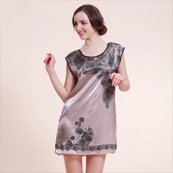 casual print sleepwear dress nightdress loose solid silk nightgown lingerie sleeveless mini summer sleep wear, Black;red
casual print sleepwear dress nightdress loose solid silk nightgown lingerie sleeveless mini summer sleep wear, Black;red