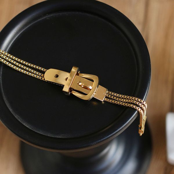 fashion stainless steel watch chain style belt buckle bracelet for men women jewelry, Golden;silver
fashion stainless steel watch chain style belt buckle bracelet for men women jewelry, Golden;silver