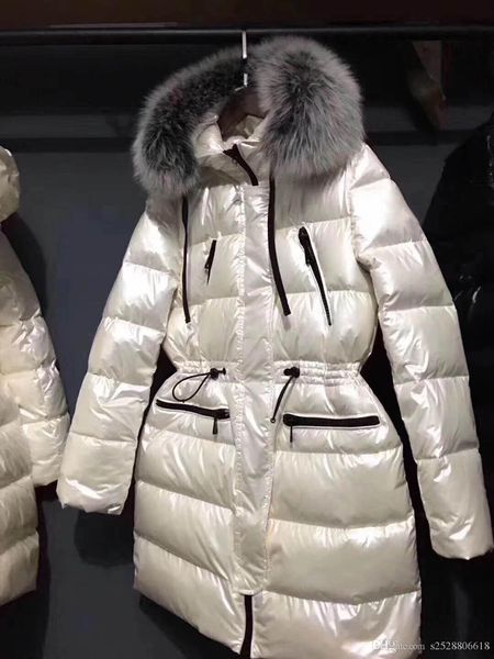 женщины зимняя куртка с капюшоном дамы тонкий модель real fox fur collar long jacket утка вниз внутри теплое пальто femme long coat 401, Black 
женщины зимняя куртка с капюшоном дамы тонкий модель real fox fur collar long jacket утка вниз внутри теплое пальто femme long coat 401, Black