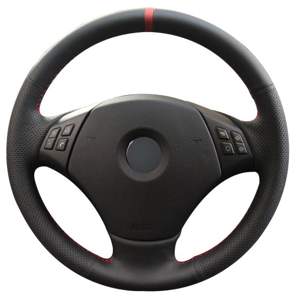 black natural leather red marker car steering wheel cover for bmw e90 320 318i 320i 325i 330i 320d x1 328xi 2007
black natural leather red marker car steering wheel cover for bmw e90 320 318i 320i 325i 330i 320d x1 328xi 2007