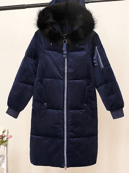 2018 woman winter coats and jackets new hooded fur collar zipper thick velvet parka mujer ladies casaco feminino plus size coats, Black
2018 woman winter coats and jackets new hooded fur collar zipper thick velvet parka mujer ladies casaco feminino plus size coats, Black