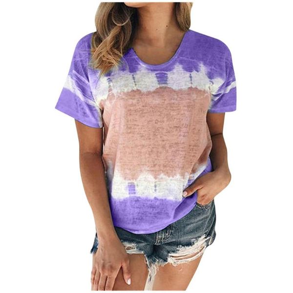 women's blouses & shirts women plus size tie-dye print blouse summer o-neck gradient regular short seleves tunique ete femme, White
women's blouses & shirts women plus size tie-dye print blouse summer o-neck gradient regular short seleves tunique ete femme, White