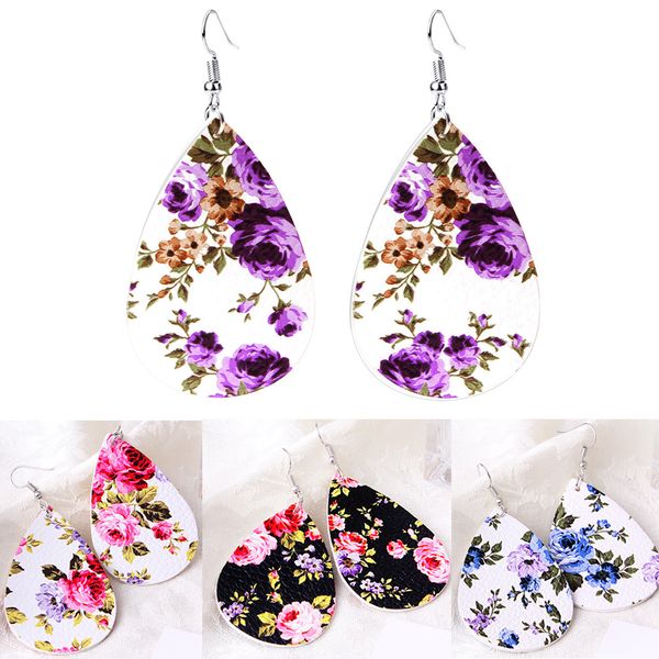 fashion printing rose flower teardrop leather earrings for women antique multicolors leather bohemia korean water drop earrings jewelry, Golden
fashion printing rose flower teardrop leather earrings for women antique multicolors leather bohemia korean water drop earrings jewelry, Golden