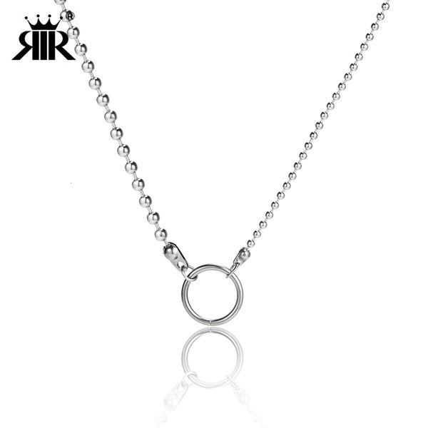 

rir silver hip hop geometric circle bead chain necklace exquisite creative simple jewelry accessories necklace send friend gifts