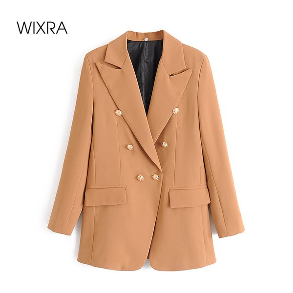 wixra women's blazer jacket spring autumn casual double breasted notched collar long sleeve coat elegant outerwear, White;black
wixra women's blazer jacket spring autumn casual double breasted notched collar long sleeve coat elegant outerwear, White;black