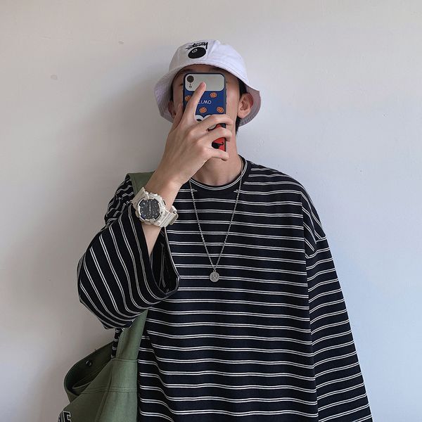 2019 autumn men's clothing stripe printing coats long sleeve hoodies cotton casual clothes male loose sweatshirts plus size m-xl, Black
2019 autumn men's clothing stripe printing coats long sleeve hoodies cotton casual clothes male loose sweatshirts plus size m-xl, Black