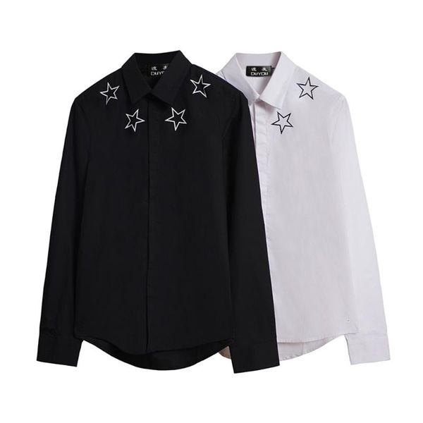mens casual shirts long sleeve dress shirt social mens slim solid color designer shirt slim fit camisa masculina, White;black
mens casual shirts long sleeve dress shirt social mens slim solid color designer shirt slim fit camisa masculina, White;black