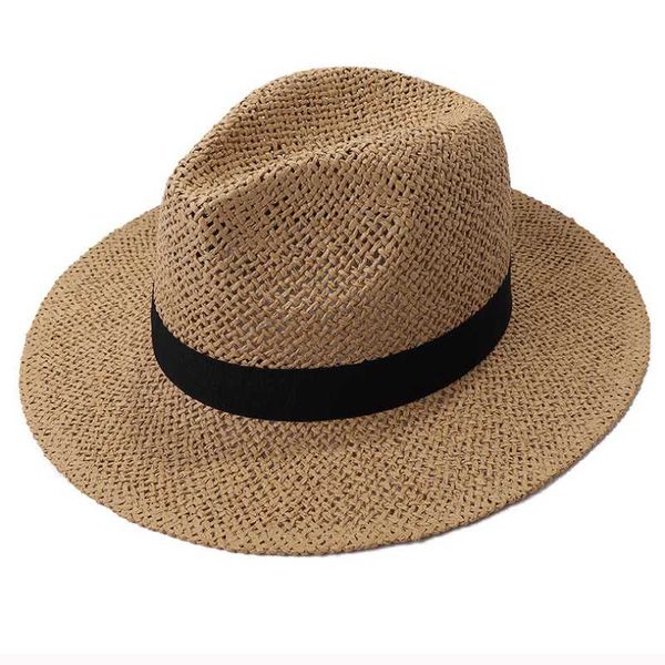 ht3119 fedoras black band straw hat men women wide brim summer hat male female panama beach cap flat brim beach, Blue;gray
ht3119 fedoras black band straw hat men women wide brim summer hat male female panama beach cap flat brim beach, Blue;gray