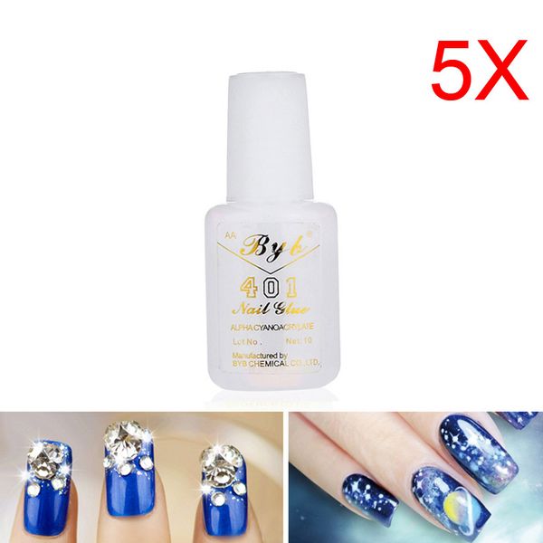 5 pcs 10g nail art byb strong glue with brush for tips decoration set qq99, Red;pink
5 pcs 10g nail art byb strong glue with brush for tips decoration set qq99, Red;pink