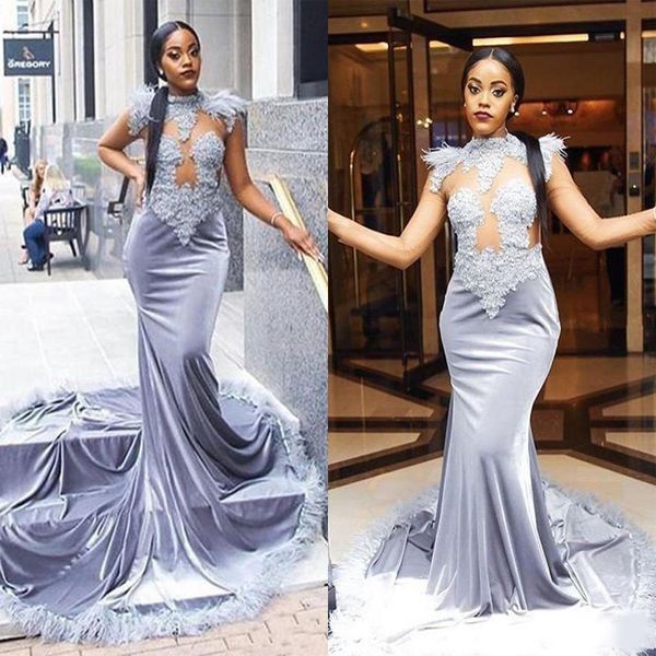 arabic feathers mermaid prom dresses 2020 high collar long sleeve lace applique evening gowns see through bodice cocktail party dress, Black
arabic feathers mermaid prom dresses 2020 high collar long sleeve lace applique evening gowns see through bodice cocktail party dress, Black