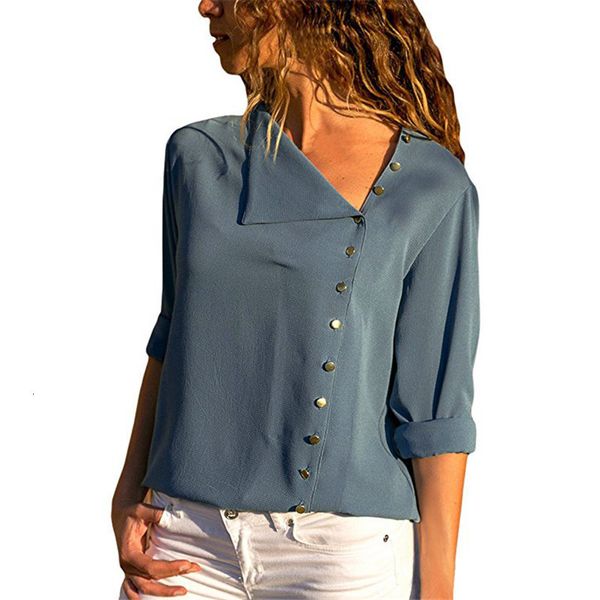 women 2019 and blouses solid long sleeve button skew collar irregular blouse ladies blouse shirt blusas plus size s-3xl, White
women 2019 and blouses solid long sleeve button skew collar irregular blouse ladies blouse shirt blusas plus size s-3xl, White
