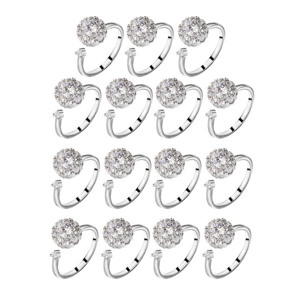 15er ladies rotating finger rings zirconia partner rings engagement rings, adjustable, Golden;silver
15er ladies rotating finger rings zirconia partner rings engagement rings, adjustable, Golden;silver