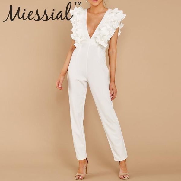 women's jumpsuits & rompers miessial white ruffles v neck jumpsuit female autumn party elegant romper women backless bodycon winter clu, Black;white
women's jumpsuits & rompers miessial white ruffles v neck jumpsuit female autumn party elegant romper women backless bodycon winter clu, Black;white