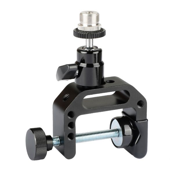 camvate multiple-purpose c clamp deskholder with 5/8"-27 ball head mount for microphone item code: c2035
camvate multiple-purpose c clamp deskholder with 5/8"-27 ball head mount for microphone item code: c2035
