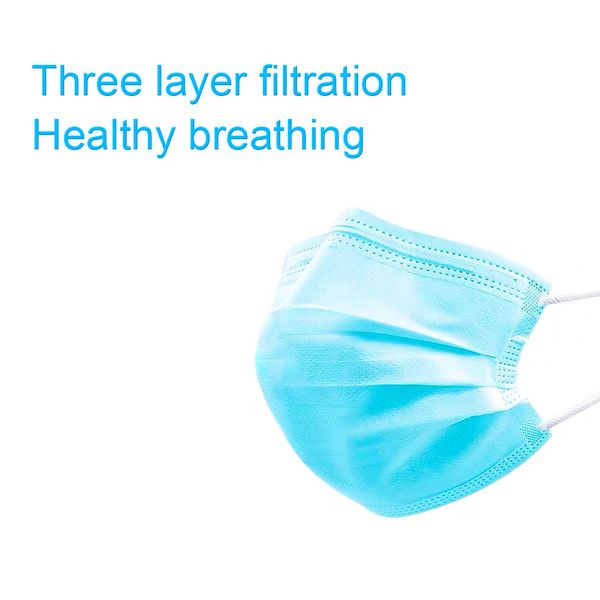 disposable face masks set anti-dust mask disposable 3 layers dustproof mask facial protective cover masks non-woven