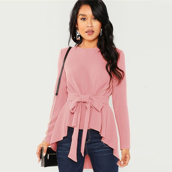 designer womens blouses pink long sleeve shirt women blouses and shirts autumn ladies self belted asymmetric hem womens blouse, White
designer womens blouses pink long sleeve shirt women blouses and shirts autumn ladies self belted asymmetric hem womens blouse, White
