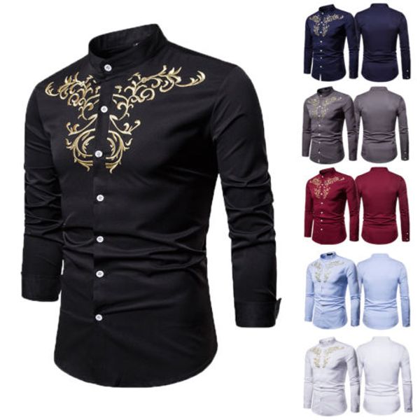 new 2019 men long sleeve button down t-shirt slim fit casual dress stylish shirts, White;black
new 2019 men long sleeve button down t-shirt slim fit casual dress stylish shirts, White;black