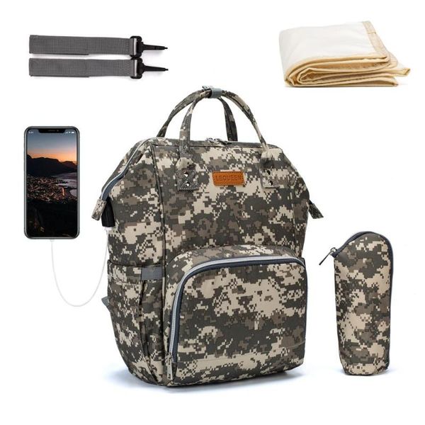 lequeen new usb camouflag maternity diaper bag large capacity mummy travel nappy backpack designer nursing bag for baby care
lequeen new usb camouflag maternity diaper bag large capacity mummy travel nappy backpack designer nursing bag for baby care