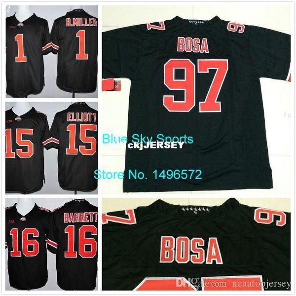 ohio state buckeyes jersey 97 joey bosa jersey barrett 15 ezekiel elliott 1 braxton miller blackout 2016 college football jersey, Black;red
ohio state buckeyes jersey 97 joey bosa jersey barrett 15 ezekiel elliott 1 braxton miller blackout 2016 college football jersey, Black;red