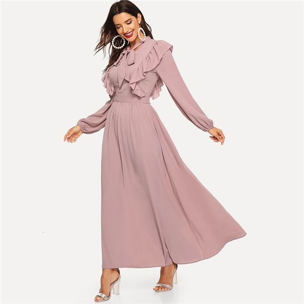 women dresses summer dress pink solid tie neck fit and flare ruffle pleated high waist dress women 2019 solid elegant maxi dresses, Black;gray
women dresses summer dress pink solid tie neck fit and flare ruffle pleated high waist dress women 2019 solid elegant maxi dresses, Black;gray