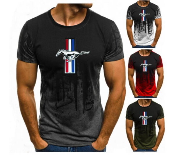mustang t-shirt men gradient color short sleeve beefy muscle basic solid blouse tee shirt casual funny tshirt summer n3
mustang t-shirt men gradient color short sleeve beefy muscle basic solid blouse tee shirt casual funny tshirt summer n3