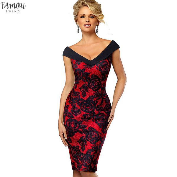 vintage contrast color elegant flower off shoulder vestidos business party bodycon sheath women dress b425, Black;gray
vintage contrast color elegant flower off shoulder vestidos business party bodycon sheath women dress b425, Black;gray