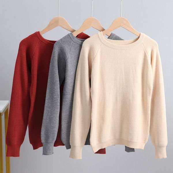 women's sweaters gigogou basic autumn winter women sweater thick knitted warm pullover jumper fashion o neck female top, White;black
women's sweaters gigogou basic autumn winter women sweater thick knitted warm pullover jumper fashion o neck female top, White;black