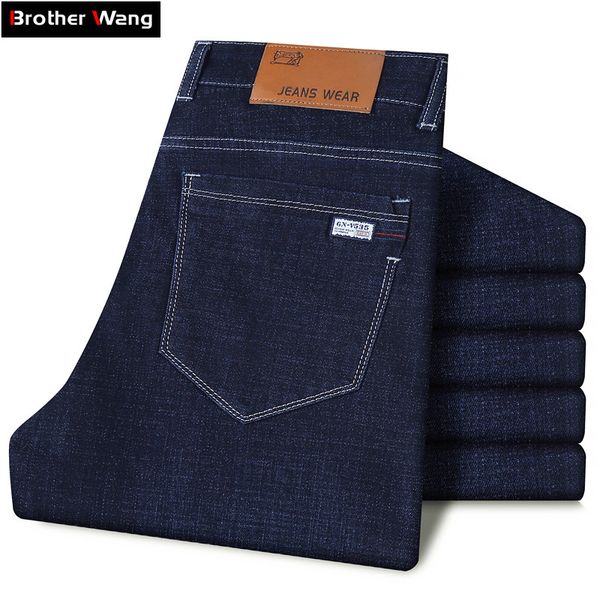 classic style men's business slim jeans 2019 new large size 40 42 44 fashion stretch denim trousers male brand pants black blue
classic style men's business slim jeans 2019 new large size 40 42 44 fashion stretch denim trousers male brand pants black blue
