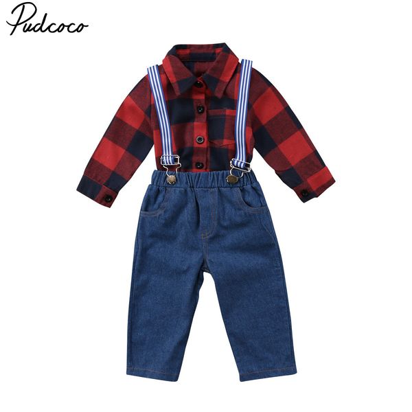 pudcoco 0-24months 2pcs toddler boys red plaid turn-down collar shirts jeans overalls children clothes set, Pink;blue
pudcoco 0-24months 2pcs toddler boys red plaid turn-down collar shirts jeans overalls children clothes set, Pink;blue