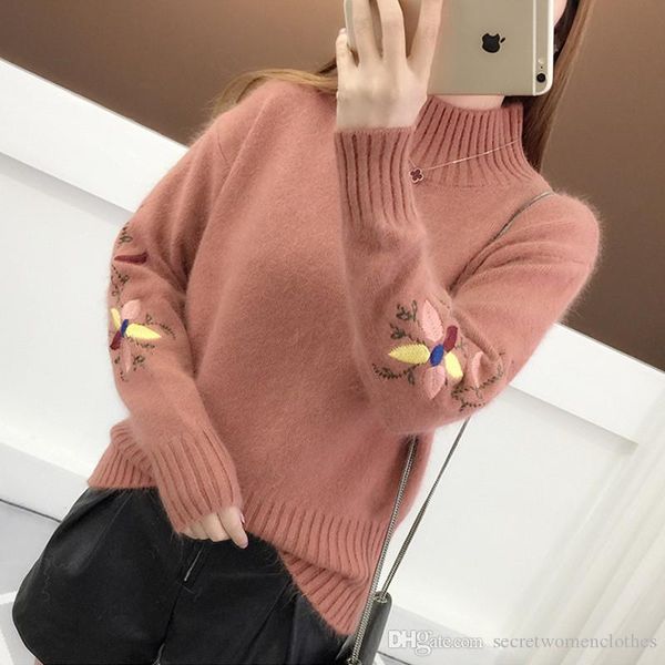 winter womens sweater designer pullover loose women fashion knitted embroidery sweaters, White;black
winter womens sweater designer pullover loose women fashion knitted embroidery sweaters, White;black