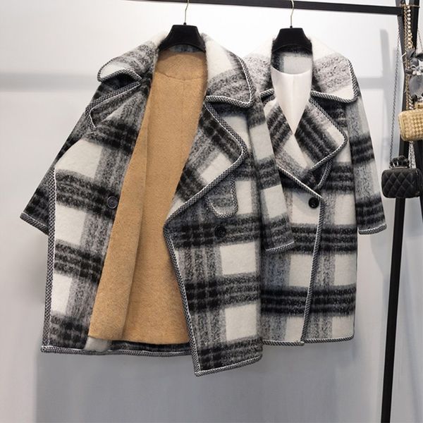 winter coat women 2018 new warm thick wool coat long women's cashmere european fashion jacket outwear gray plaid coats, Black
winter coat women 2018 new warm thick wool coat long women's cashmere european fashion jacket outwear gray plaid coats, Black