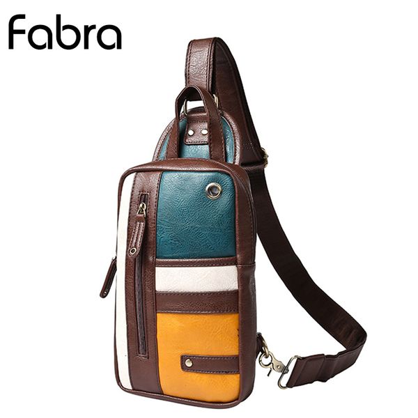 fabra men pu leather sling chest day back pack bag multi color patchwork crossbody single rucksack shoulder messenger bags brown
fabra men pu leather sling chest day back pack bag multi color patchwork crossbody single rucksack shoulder messenger bags brown