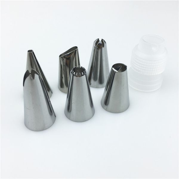 8 pcs / set силикон кухонные принадлежности обледенение piping крем кондитерский мешок 6 из нержавеющей стали насадка набор diy украшения то
8 pcs / set силикон кухонные принадлежности обледенение piping крем кондитерский мешок 6 из нержавеющей стали насадка набор diy украшения то