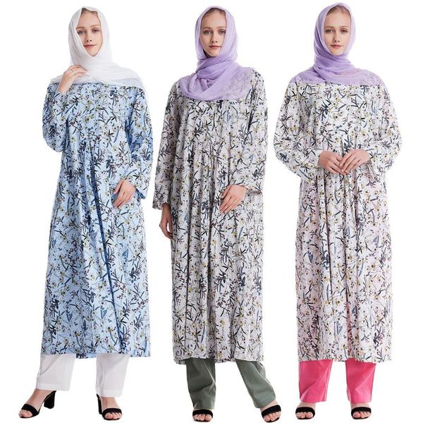 2020 casual spot muslim dress cotton printed robe pants 2 piece set abaya women clothing flower decoration the new listing, Red
2020 casual spot muslim dress cotton printed robe pants 2 piece set abaya women clothing flower decoration the new listing, Red
