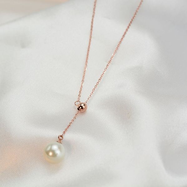 tasaki the same adjustable pearl necklace with titanium steel rose gold short, Silver
tasaki the same adjustable pearl necklace with titanium steel rose gold short, Silver