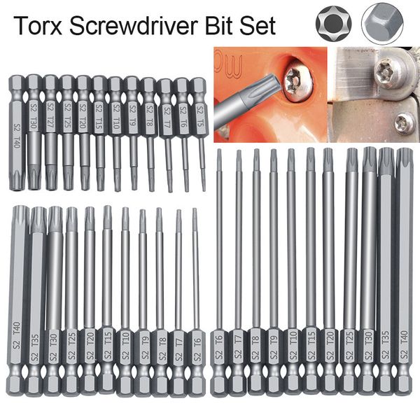 magnetic security torx screwdriver bit set 1/4 hex driver bit tamper proof screw driver drill t6 t250 flat head slotted tip
magnetic security torx screwdriver bit set 1/4 hex driver bit tamper proof screw driver drill t6 t250 flat head slotted tip
