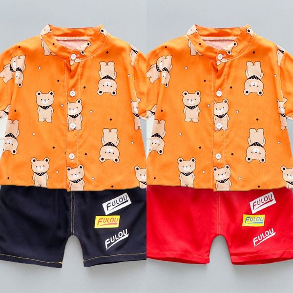 children's cartoon pattern summer clothes for children and boys loose thin shirt short-sleeved shirt children's wear two-piece set
children's cartoon pattern summer clothes for children and boys loose thin shirt short-sleeved shirt children's wear two-piece set