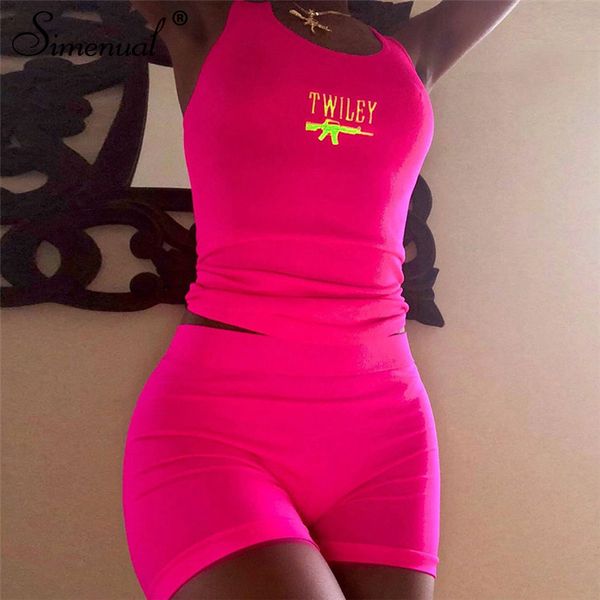 simenual letter embroidery 2 piece set women casual neon color tracksuits summer streetwear crop and shorts sets fashion new, White
simenual letter embroidery 2 piece set women casual neon color tracksuits summer streetwear crop and shorts sets fashion new, White